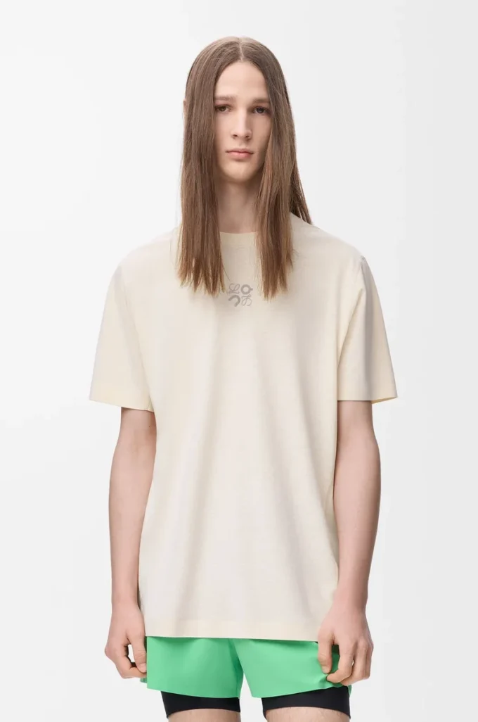 Active T-shirt in technical jersey Ivory