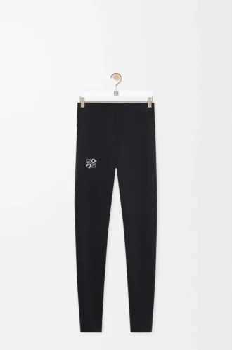 Active tights in technical jersey Black