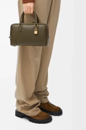 Amazona 23 bag in nappa calfskin Dark Khaki