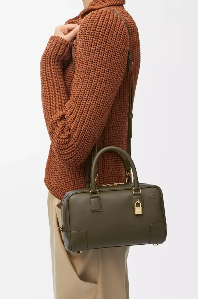 Amazona 23 bag in nappa calfskin Dark Khaki Amazona 23 bag in nappa calfskin Dark Khaki