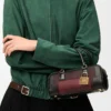 Amazona 23 cropped bag in nappa calfskin Black/Burgundy Amazona 23 cropped bag in nappa calfskin Black/Burgundy