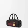 Amazona 23 cropped bag in nappa calfskin Black/Burgundy Amazona 23 cropped bag in nappa calfskin Black/Burgundy