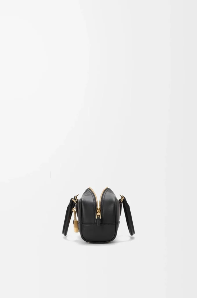 Amazona 23 cropped bag in nappa calfskin Black/Burgundy Amazona 23 cropped bag in nappa calfskin Black/Burgundy