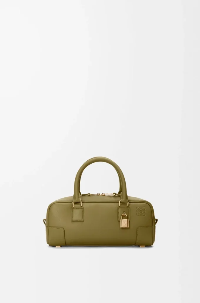 Amazona 23 cropped bag in nappa calfskin Olive Amazona 23 cropped bag in nappa calfskin Olive