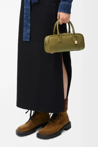 Amazona 23 cropped bag in nappa calfskin Olive