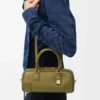Amazona 23 cropped bag in nappa calfskin Olive Amazona 23 cropped bag in nappa calfskin Olive