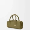 Amazona 23 cropped bag in nappa calfskin Olive Amazona 23 cropped bag in nappa calfskin Olive