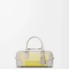 Amazona 23 cropped bag in nappa calfskin Pale Grey/Light Citrine Amazona 23 cropped bag in nappa calfskin Pale Grey/Light Citrine