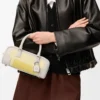 Amazona 23 cropped bag in nappa calfskin Pale Grey/Light Citrine Amazona 23 cropped bag in nappa calfskin Pale Grey/Light Citrine