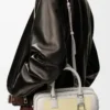 Amazona 23 cropped bag in nappa calfskin Pale Grey/Light Citrine Amazona 23 cropped bag in nappa calfskin Pale Grey/Light Citrine