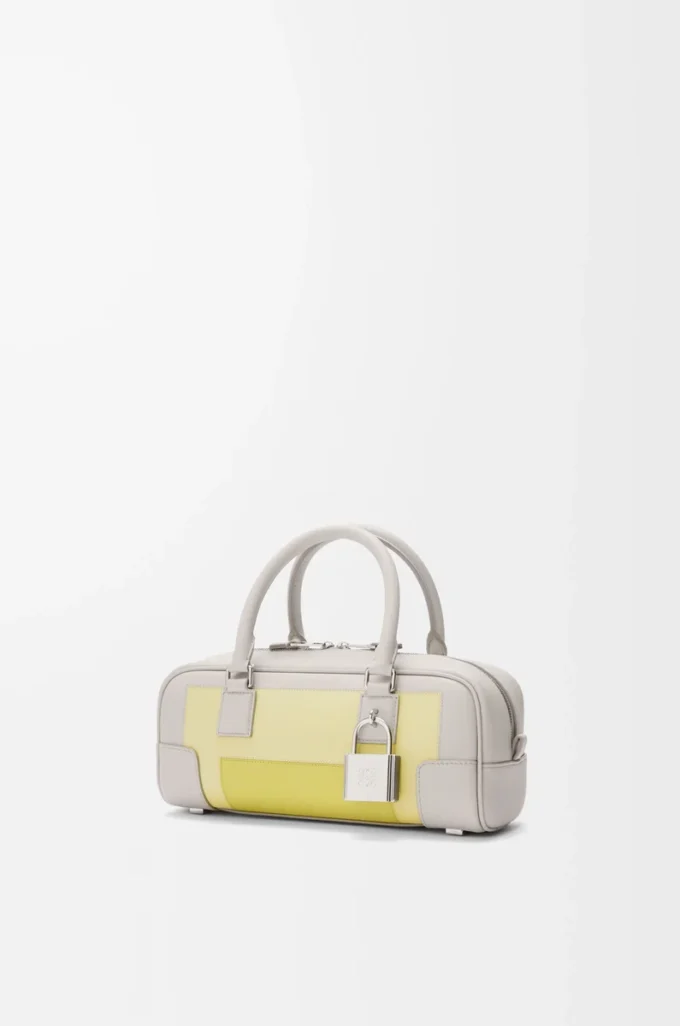 Amazona 23 cropped bag in nappa calfskin Pale Grey/Light Citrine Amazona 23 cropped bag in nappa calfskin Pale Grey/Light Citrine