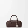 Amazona 23 cropped bag in shiny calfskin Dark Chestnut Amazona 23 cropped bag in shiny calfskin Dark Chestnut