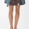 Amazona 23 cropped bag in shiny calfskin Dark Chestnut Amazona 23 cropped bag in shiny calfskin Dark Chestnut