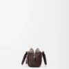Amazona 23 cropped bag in shiny calfskin Dark Chestnut Amazona 23 cropped bag in shiny calfskin Dark Chestnut