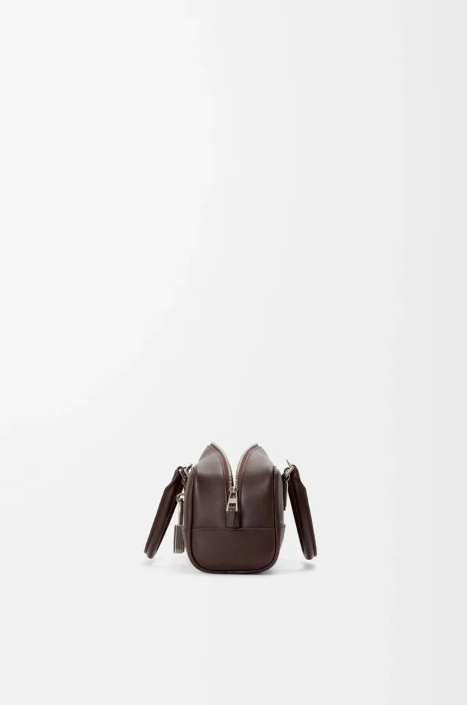 Amazona 23 cropped bag in shiny calfskin Dark Chestnut Amazona 23 cropped bag in shiny calfskin Dark Chestnut