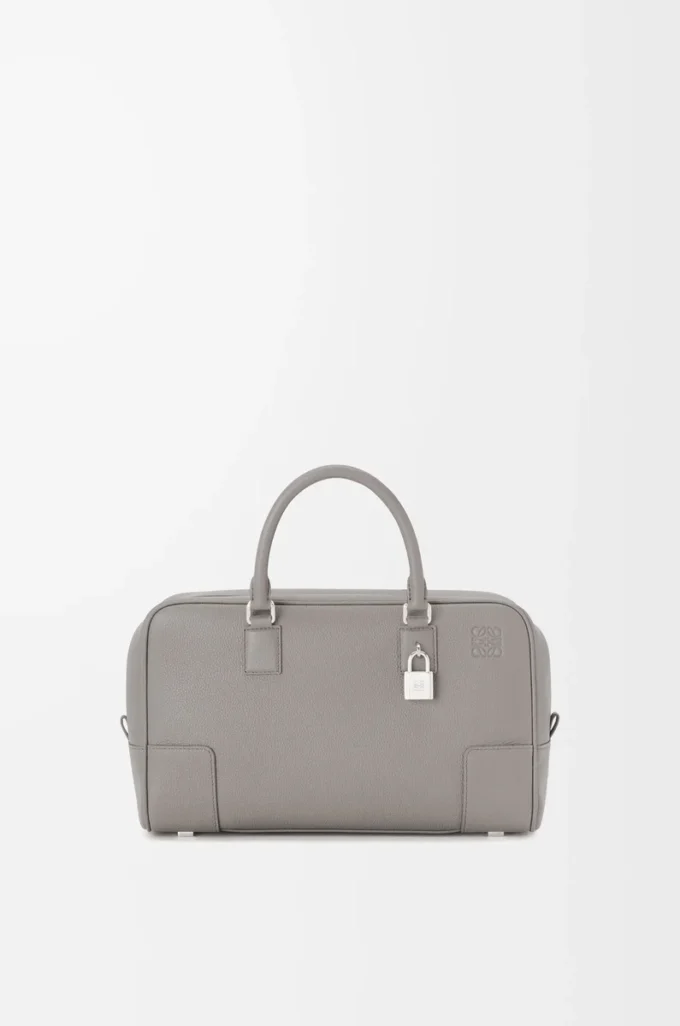 Amazona 28 bag in soft grained calfskin Pearl Grey Amazona 28 bag in soft grained calfskin Pearl Grey