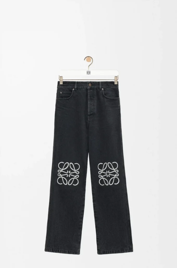 Anagram baggy jeans in denim Black Anagram baggy jeans in denim Black