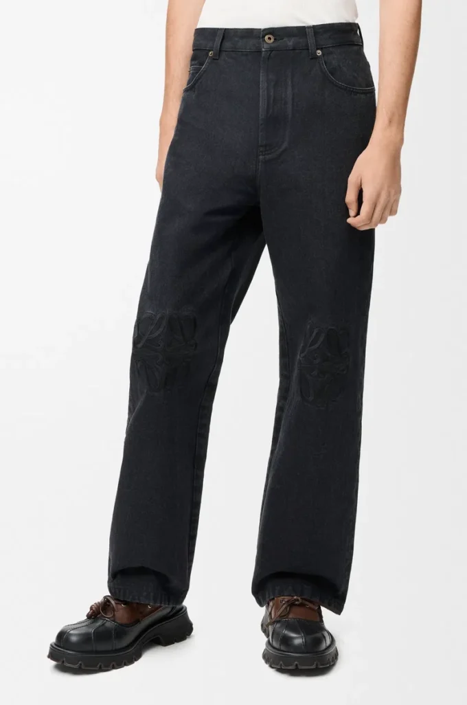 Anagram baggy jeans in denim Black Anagram baggy jeans in denim Black