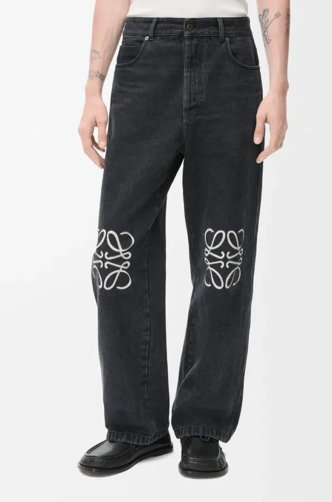Anagram baggy jeans in denim Black Anagram baggy jeans in denim Black