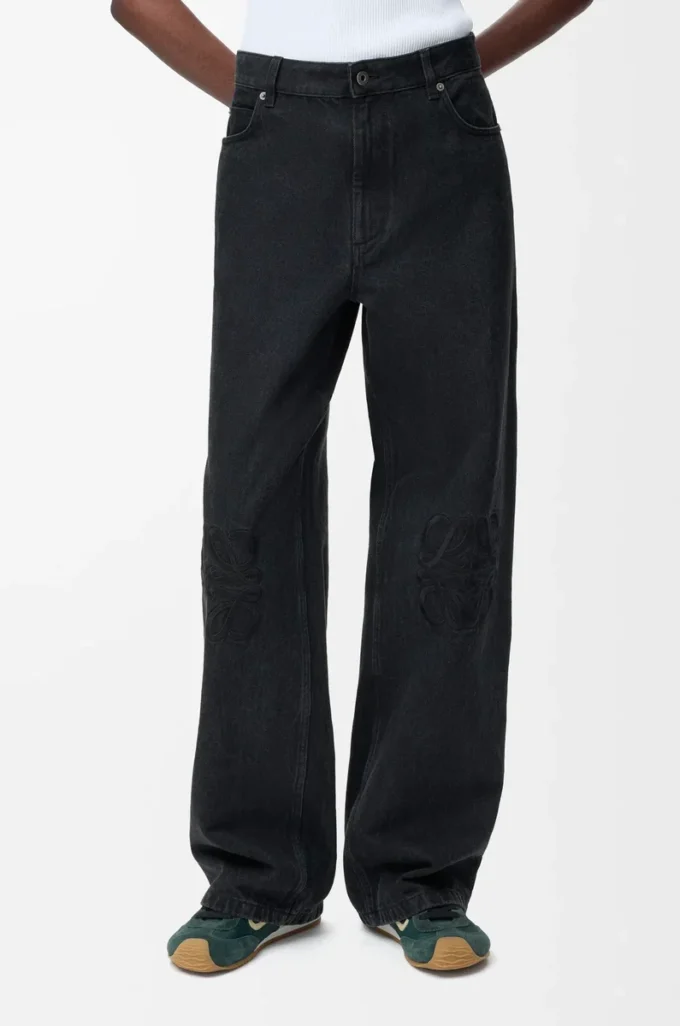Anagram baggy jeans in denim Black Anagram baggy jeans in denim Black