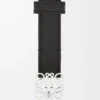 Anagram belt in pebble grain calfskin Black/Palladium Anagram belt in pebble grain calfskin Black/Palladium