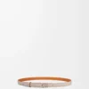 Anagram belt in pebble grain calfskin Light Ghost/Palladium Anagram belt in pebble grain calfskin Light Ghost/Palladium