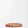 Anagram belt in pebble grain calfskin Tan/Gold Anagram belt in pebble grain calfskin Tan/Gold