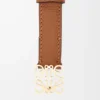 Anagram belt in pebble grain calfskin Tan/Gold Anagram belt in pebble grain calfskin Tan/Gold