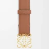 Anagram belt in pebble grain calfskin Tan/Gold Anagram belt in pebble grain calfskin Tan/Gold