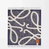 Anagram blanket in wool Navy Blue Anagram blanket in wool Navy Blue