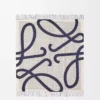Anagram blanket in wool Navy Blue Anagram blanket in wool Navy Blue