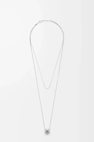 Anagram Bombé necklace in sterling silver Silver