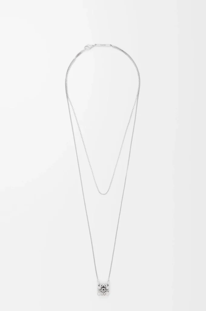 Anagram Bombé necklace in sterling silver Silver Anagram Bombé necklace in sterling silver Silver