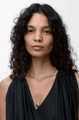 Anagram Bombé necklace in sterling silver Silver