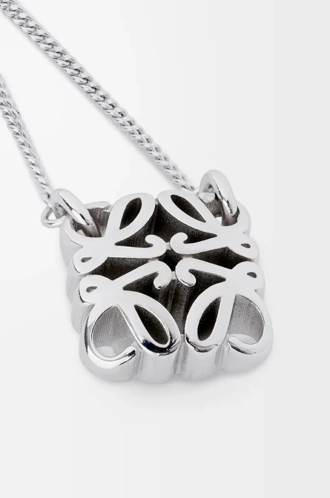 Anagram Bombé necklace in sterling silver Silver Anagram Bombé necklace in sterling silver Silver