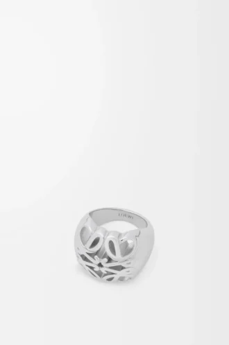 Anagram Bombé signet ring in sterling silver Silver