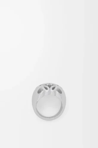 Anagram Bombé signet ring in sterling silver Silver