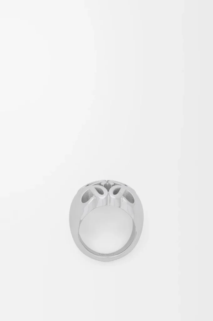 Anagram Bombé signet ring in sterling silver Silver Anagram Bombé signet ring in sterling silver Silver