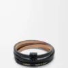 Anagram Bombé twist bracelet in calfskin Black Anagram Bombé twist bracelet in calfskin Black