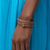 Anagram Bombé twist bracelet in calfskin Cocoa Anagram Bombé twist bracelet in calfskin Cocoa