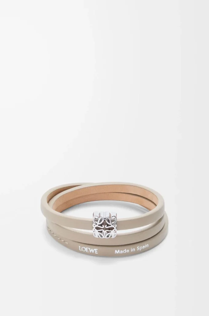 Anagram Bombé twist bracelet in calfskin Corda Anagram Bombé twist bracelet in calfskin Corda