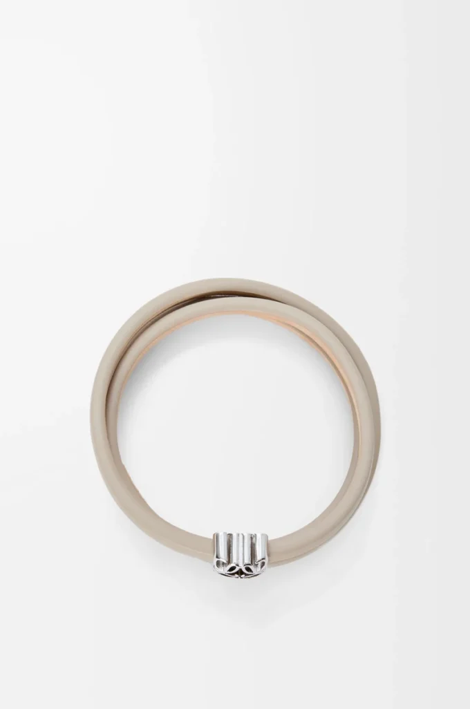 Anagram Bombé twist bracelet in calfskin Corda Anagram Bombé twist bracelet in calfskin Corda