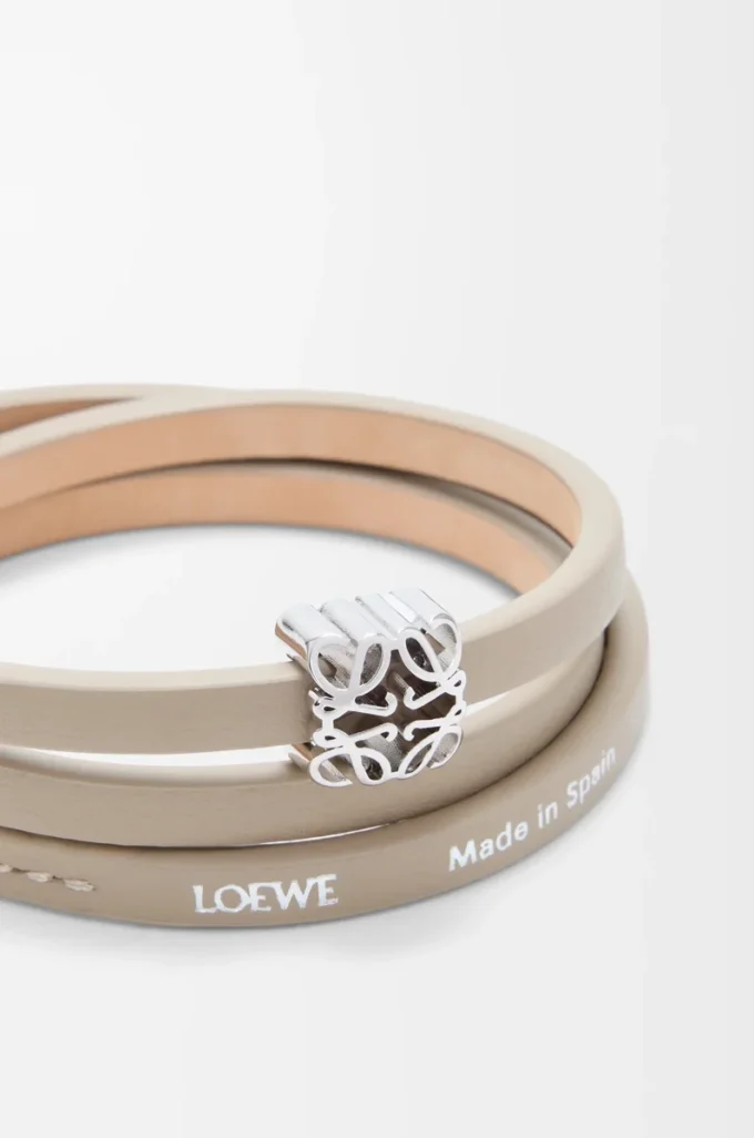 Anagram Bombé twist bracelet in calfskin Corda Anagram Bombé twist bracelet in calfskin Corda