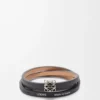 Anagram Bombé twist bracelet in calfskin Slate Anagram Bombé twist bracelet in calfskin Slate