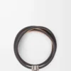 Anagram Bombé twist bracelet in calfskin Slate Anagram Bombé twist bracelet in calfskin Slate