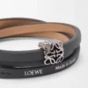 Anagram Bombé twist bracelet in calfskin Slate Anagram Bombé twist bracelet in calfskin Slate