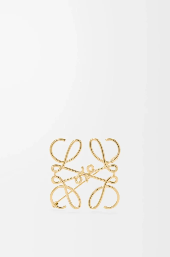 Anagram brooch in metal Gold Anagram brooch in metal Gold