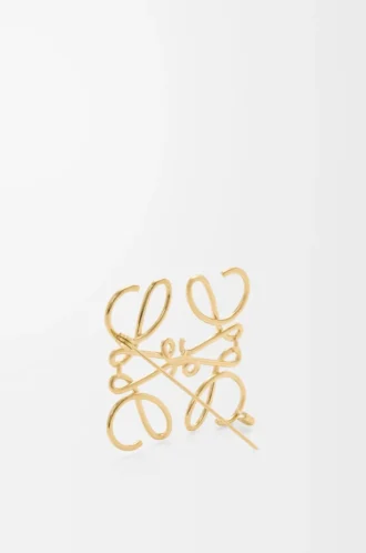 Anagram brooch in metal Gold