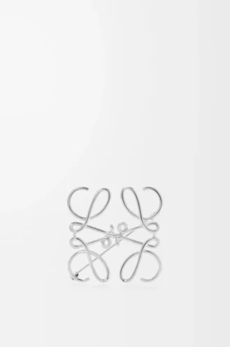 Anagram brooch in metal Palladium