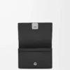 Anagram business cardholder in pebble grained calfskin Black